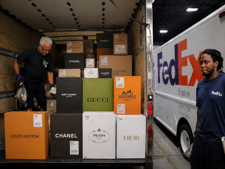 Luxury orders prepared for FedEx shipping