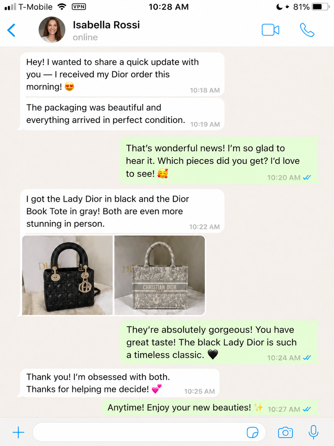 Neiman Marcu customer order and delivery photo
