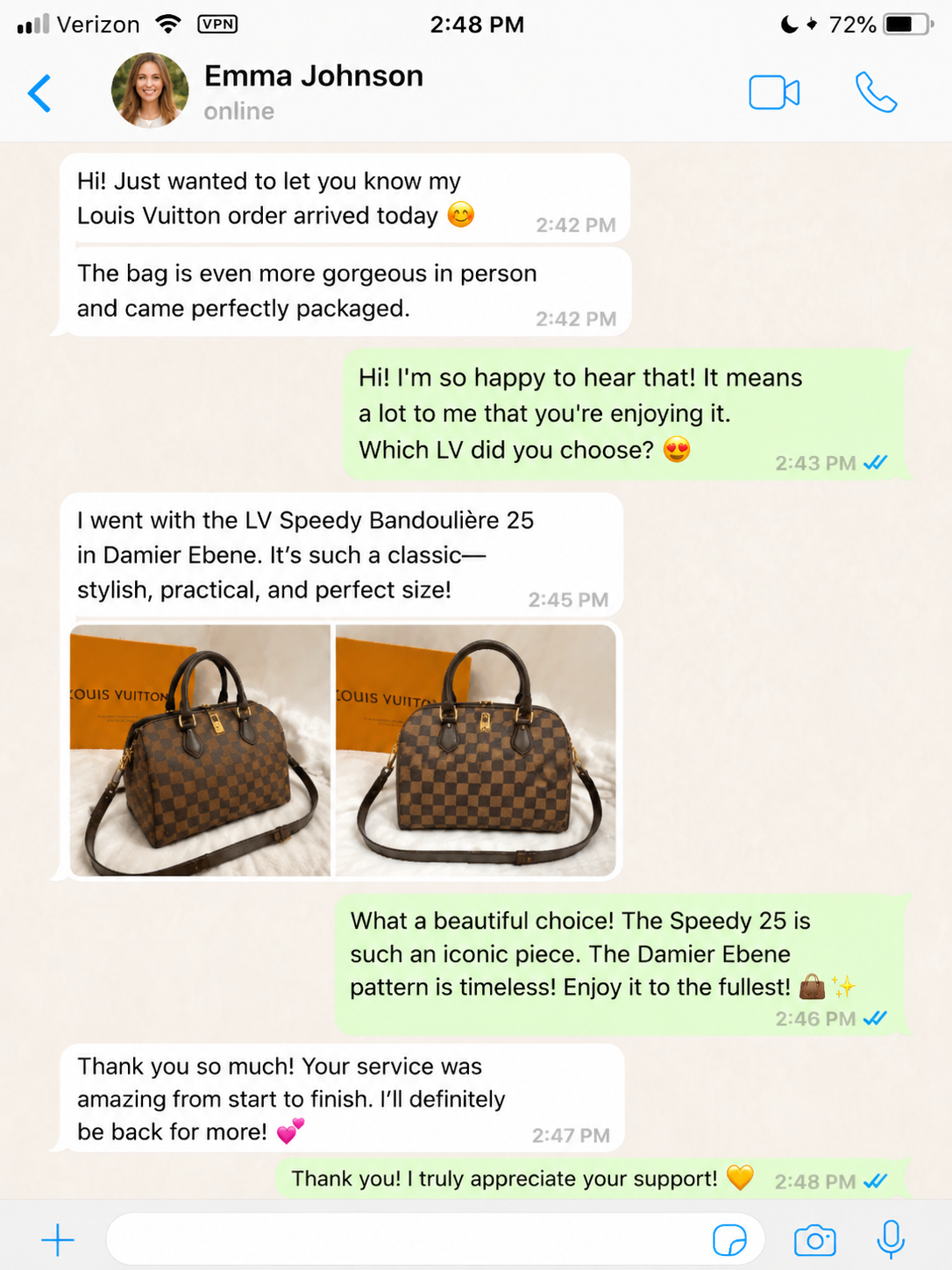 Neiman Marcu customer order and delivery photo