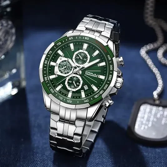 Black Stainless Steel Quartz Chronograph Watch