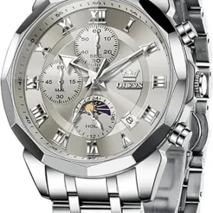 Stainless Steel Quartz Chronograph Dress Watch