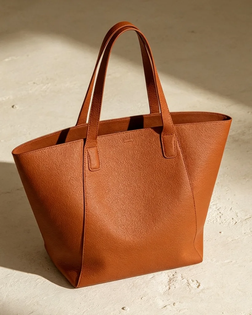 Cognac Everyday Leather Tote