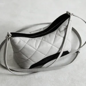 White Quilted Puffer Crossbody
