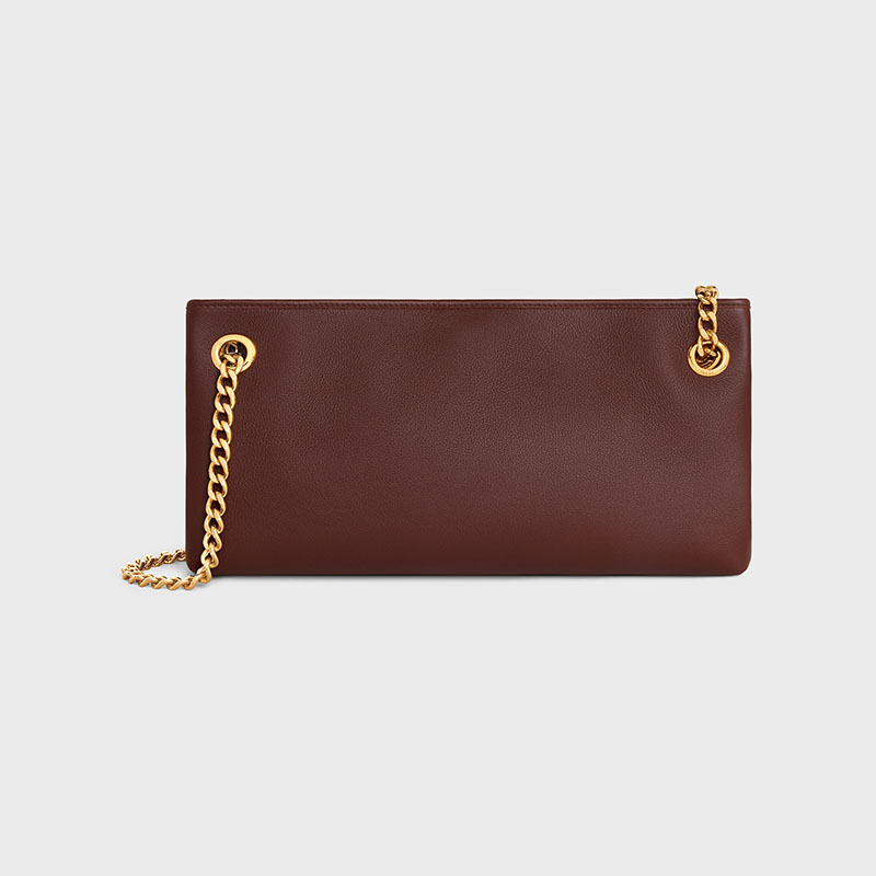 NEWSPAPER CHAIN BAG TRIOMPHE SOFT IN SUPPLE CALFSKIN
