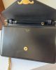 CELINE MARGO Shiny Calfskin Leather Chain Wallet