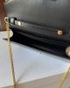 CELINE MARGO Shiny Calfskin Leather Chain Wallet