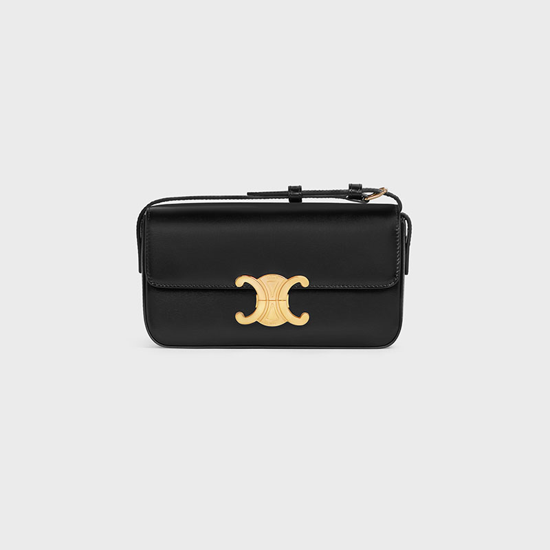 TRIOMPHE SHOULDER BAG IN SHINY CALFSKIN