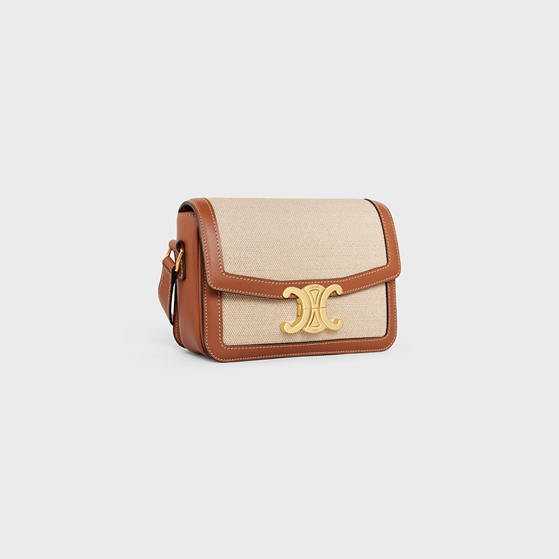 TEEN TRIOMPHE BAG IN TEXTILE AND CALFSKIN