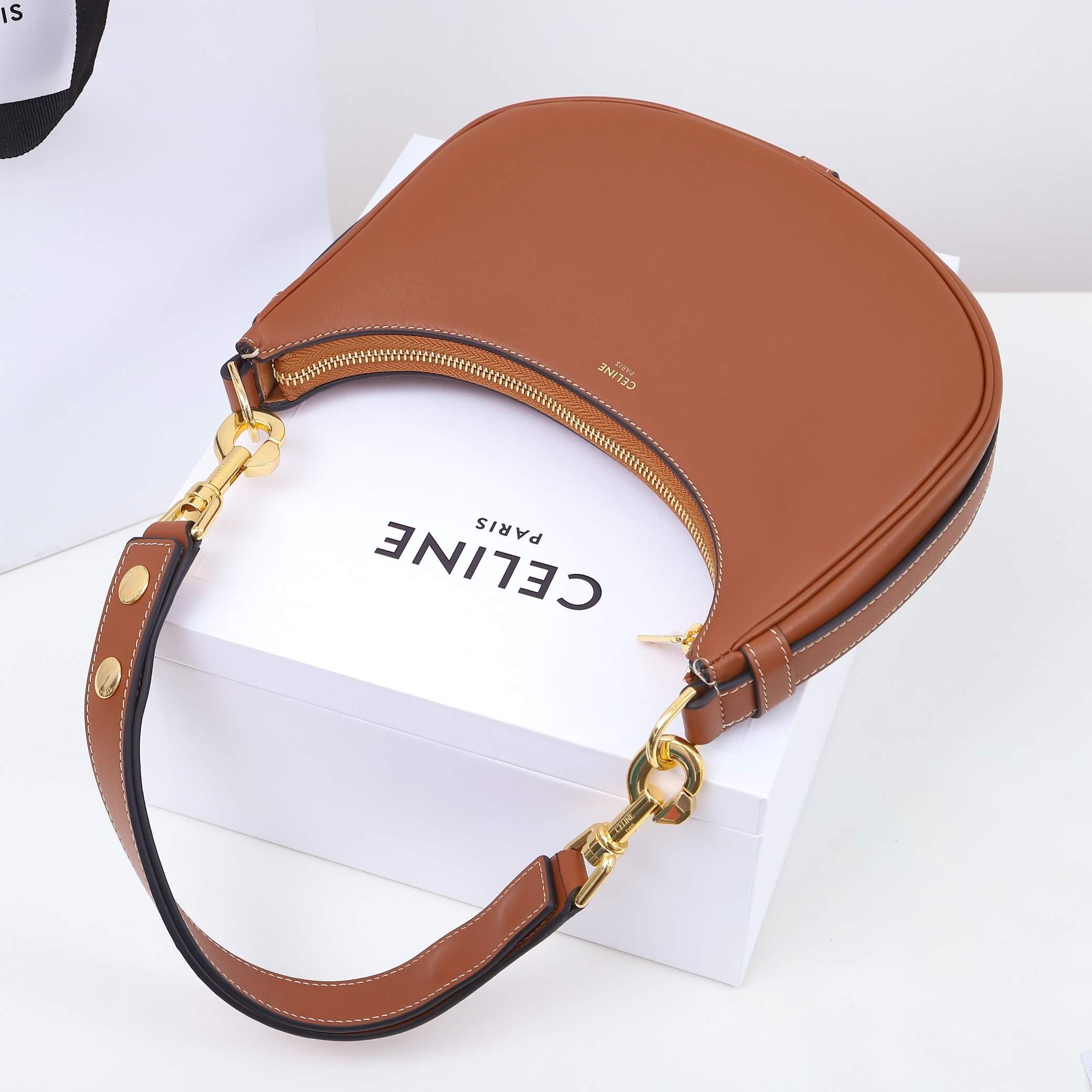 CELINE Medium Ava Shoulder Bag in Smooth Calfskin