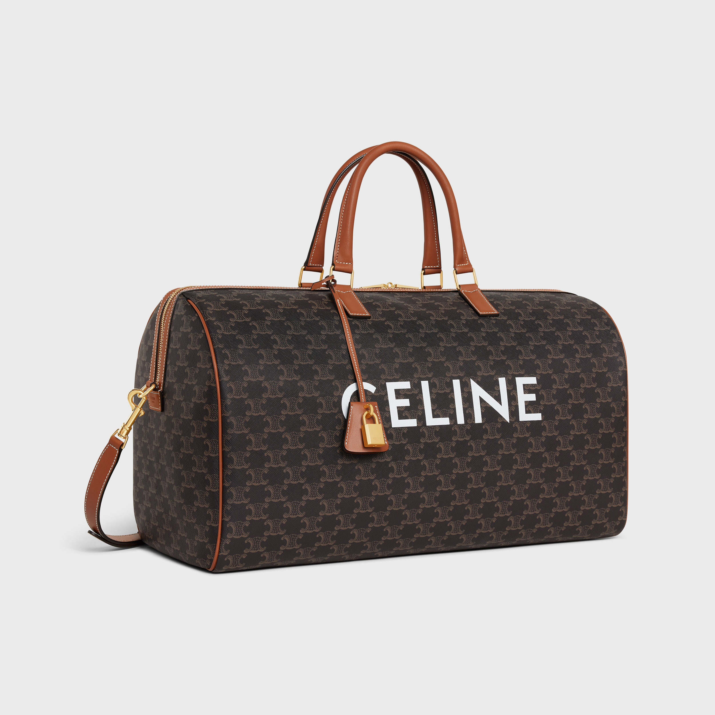 Large Voyage bag in Triomphe Canvas with Print