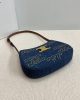 CELINE TILLY TRIOMPHE Medium Bag in Studded Denim and Calfskin