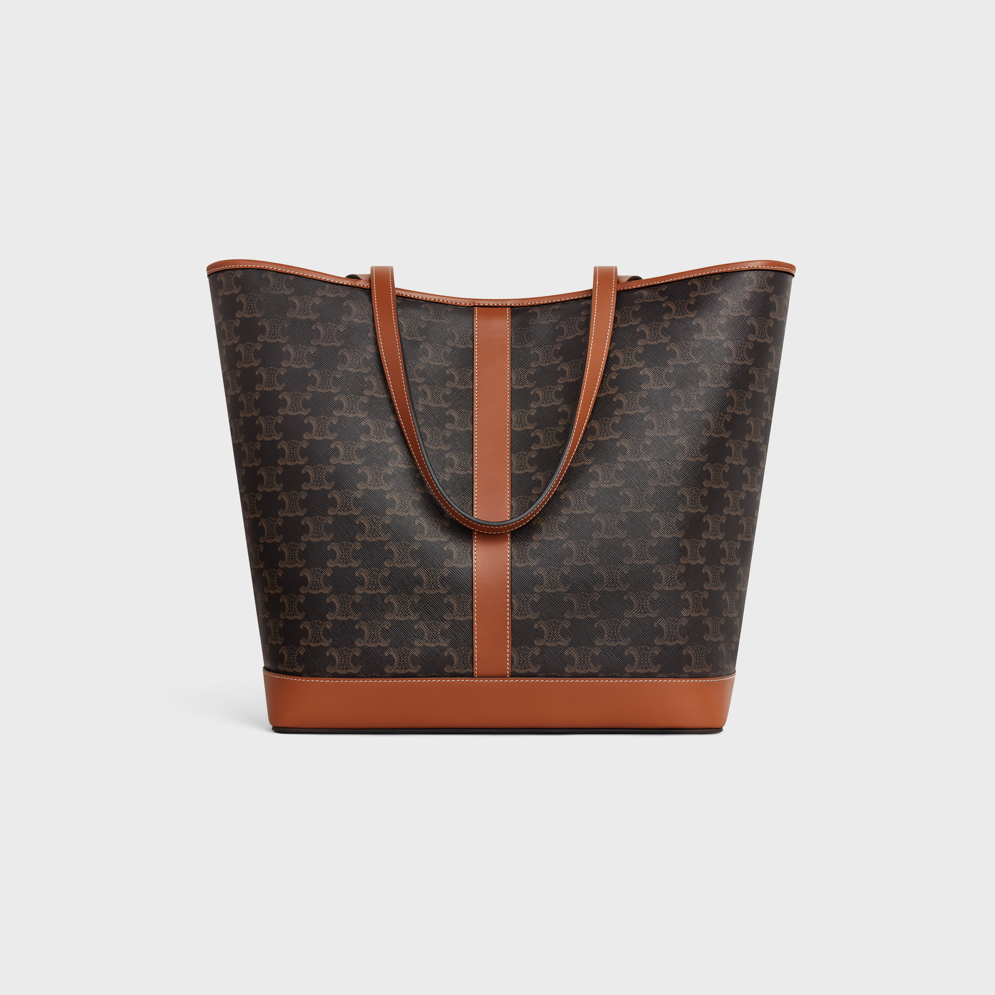 MEDIUM CABAS in Triomphe Canvas and calfskin