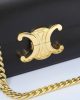 CELINE CLAUDE shiny cowhide leather chain shoulder bag