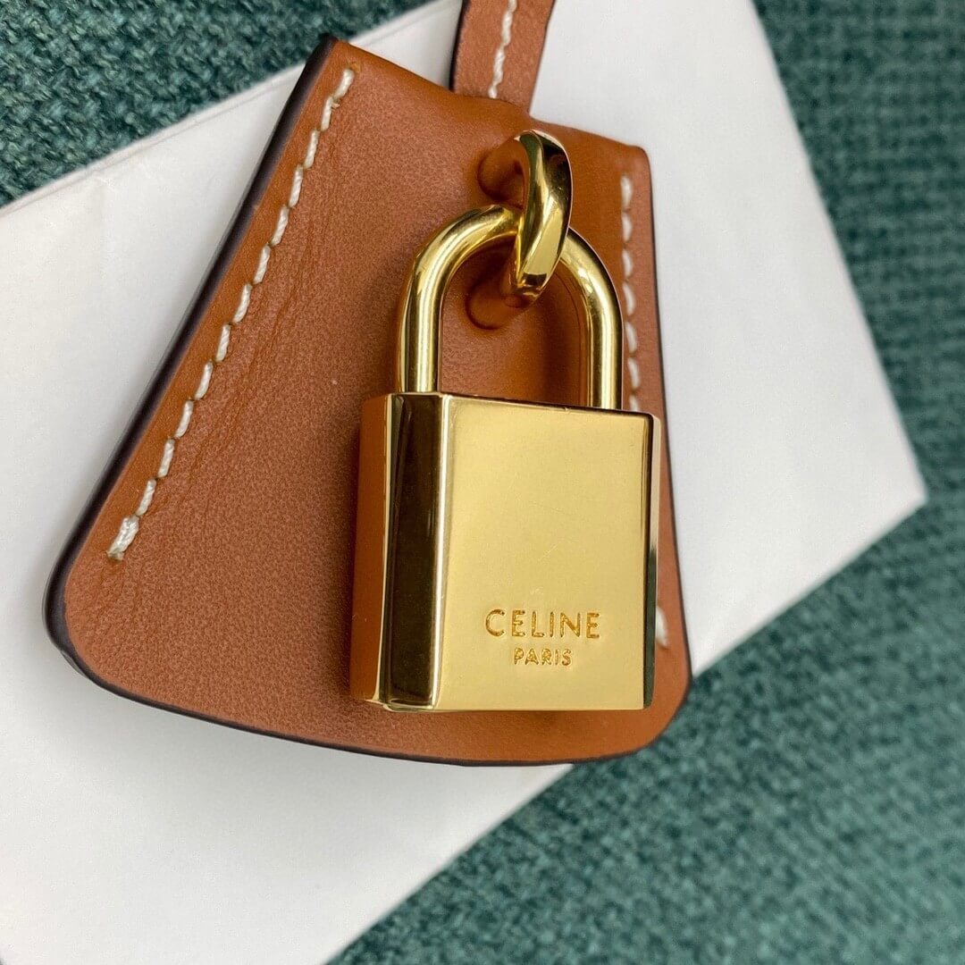 CELINE Large Travel Bag in Logo Print and Calfskin
