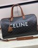 CELINE Medium duffle bag in logo-print calfskin