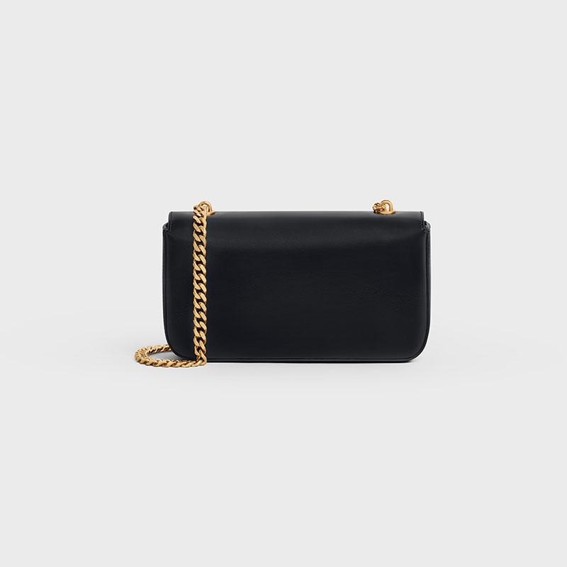 CHAIN SHOULDER BAG CUIR TRIOMPHE IN SHINY CALFSKIN