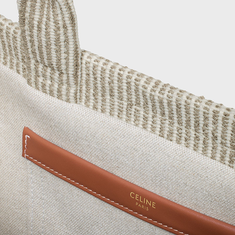 SMALL CABAS THAIS IN STRIPED TEXTILE