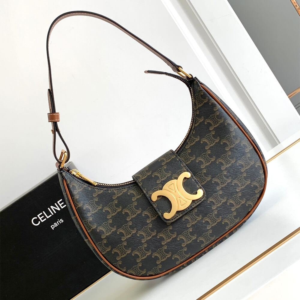 CELINE AVA TRIOMPHE medium bag with logo print