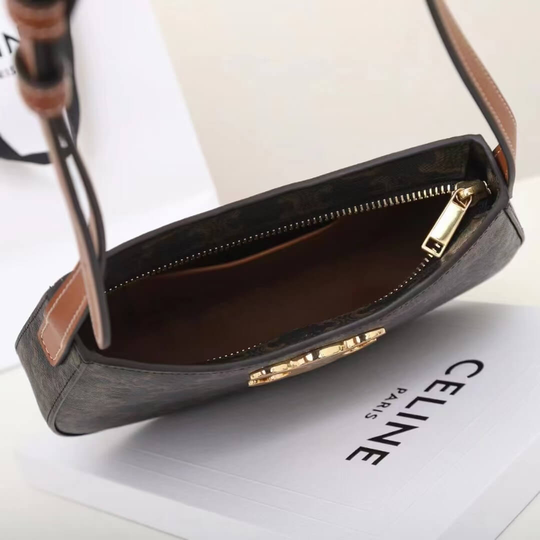 CELINE TILLY medium bag in shiny calf leather