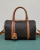 CELINE Logo Print Calfskin Boston Bag