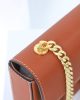 CELINE CLAUDE shiny cowhide leather chain shoulder bag