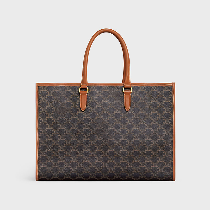 HORIZONTAL CABAS IN TRIOMPHE CANVAS AND CALFSKIN