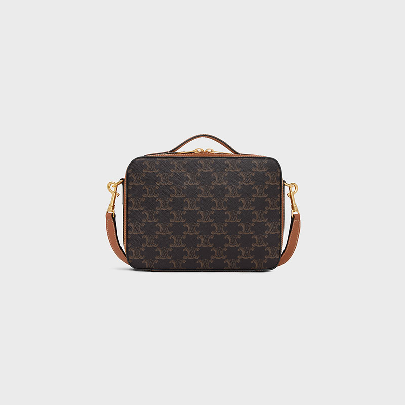 MESSENGER BOX IN TRIOMPHE CANVAS AND CALFSKIN