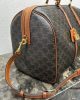 CELINE Large Travel Bag in Logo Print and Calfskin
