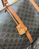 CELINE Large Travel Bag in Logo Print and Calfskin