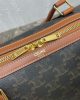 CELINE Medium duffle bag in logo-print calfskin