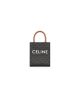 CELINE Mini Vertical Cabas Bag in Calfskin Leather with Logo and Celine Print