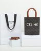 CELINE Mini Vertical Cabas Bag in Calfskin Leather with Logo and Celine Print