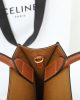 CELINE Mini Vertical Cabas Bag in Calfskin Leather with Logo and Celine Print