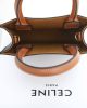 CELINE Mini Vertical Cabas Bag in Calfskin Leather with Logo and Celine Print