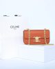 CELINE CLAUDE shiny cowhide leather chain shoulder bag