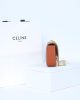 CELINE CLAUDE shiny cowhide leather chain shoulder bag