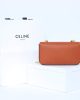 CELINE CLAUDE shiny cowhide leather chain shoulder bag