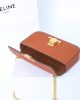 CELINE CLAUDE shiny cowhide leather chain shoulder bag