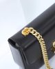 CELINE CLAUDE shiny cowhide leather chain shoulder bag