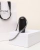CELINE CLAUDE shiny cowhide leather chain shoulder bag
