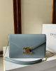 CELINE MARGO Shiny Calfskin Leather Chain Wallet