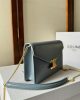 CELINE MARGO Shiny Calfskin Leather Chain Wallet