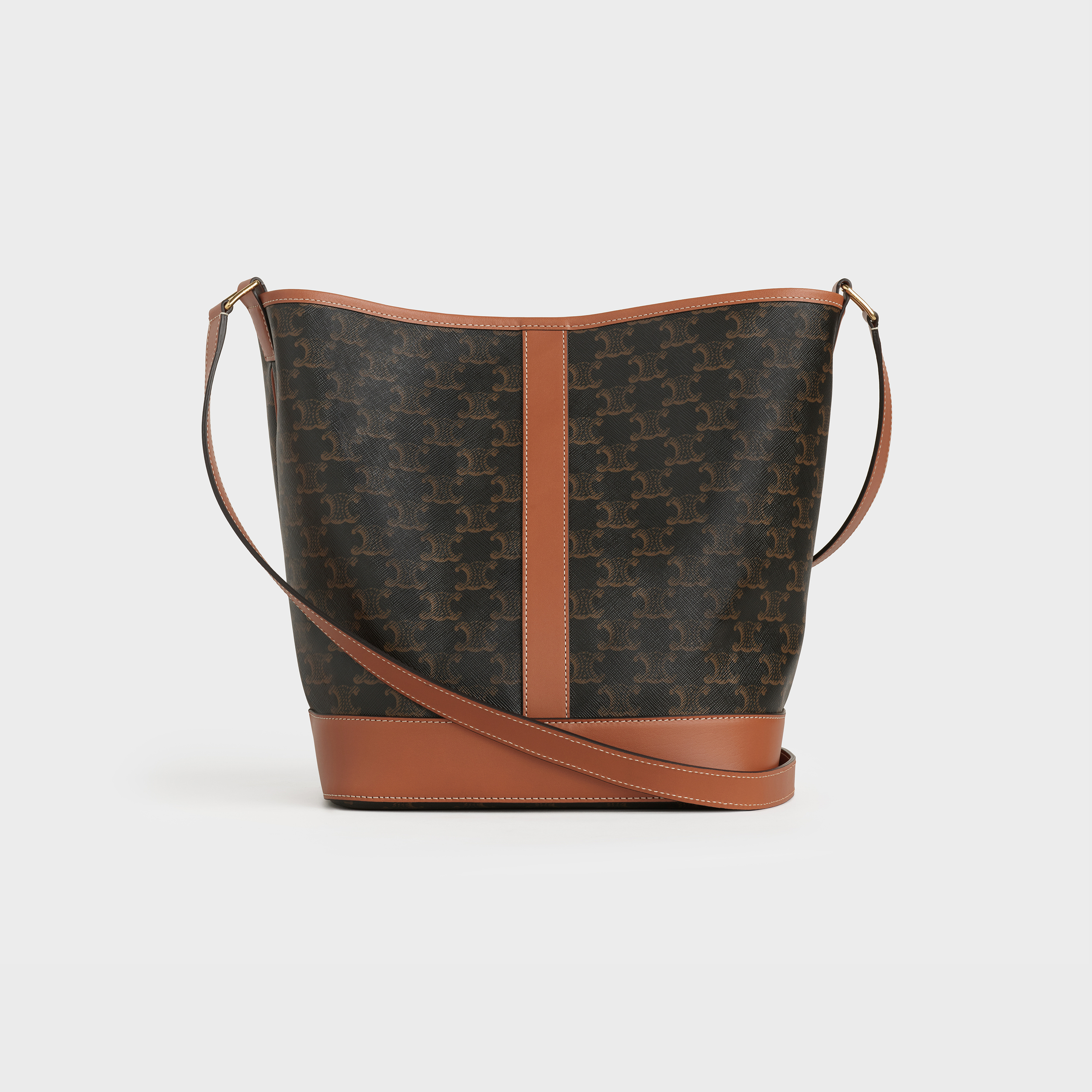 Medium Bucket in Triomphe Canvas and calfskin