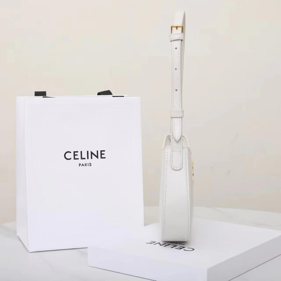 CELINE TILLY medium bag in shiny calf leather