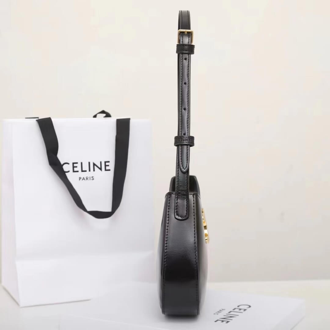 CELINE TILLY medium bag in shiny calf leather