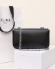 CELINE CLAUDE shiny cowhide leather chain shoulder bag
