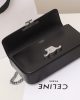 CELINE CLAUDE shiny cowhide leather chain shoulder bag