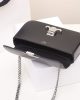 CELINE CLAUDE shiny cowhide leather chain shoulder bag