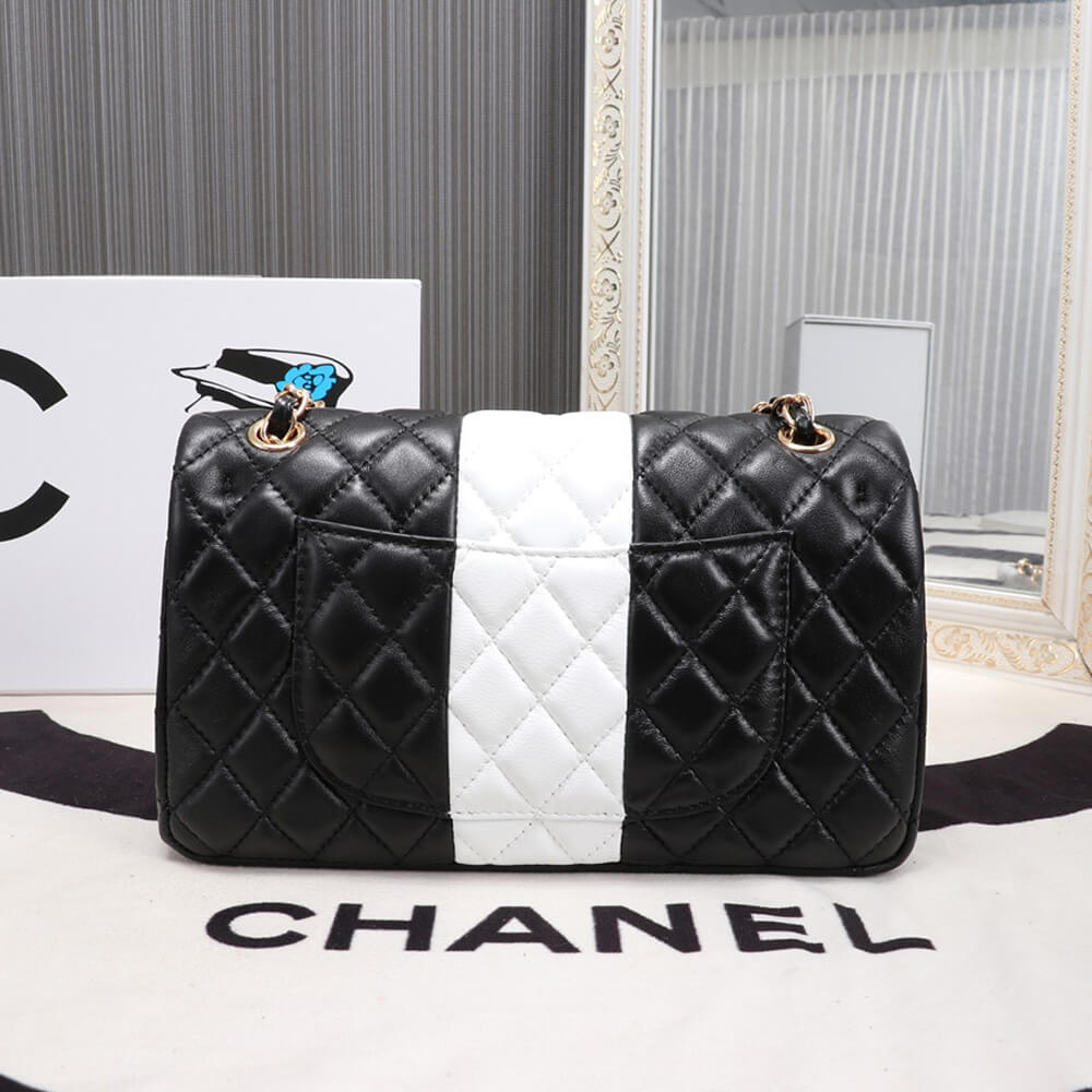 Chanel Classic Handbag Lambskin & Gold Metal A01112