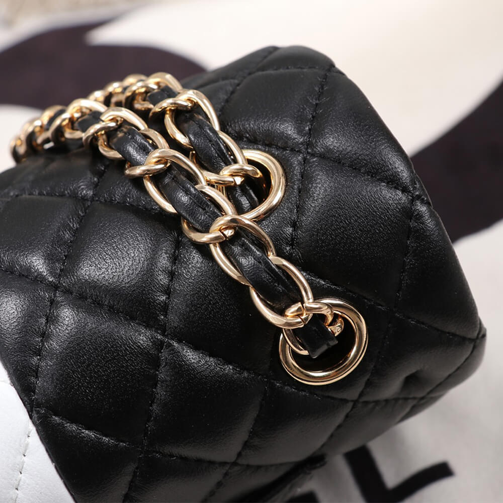 Chanel Classic Handbag Lambskin & Gold Metal A01112